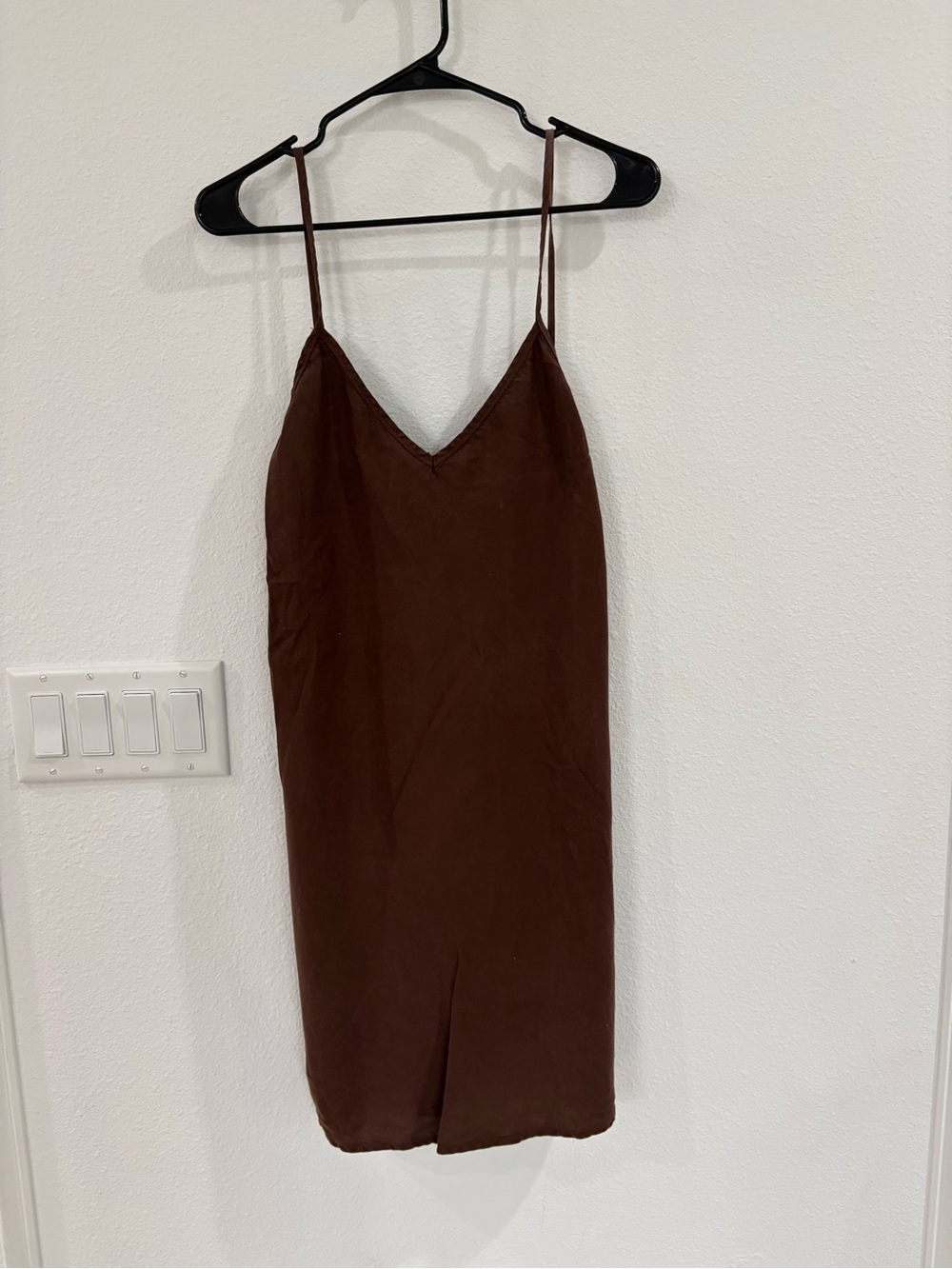 Los Angeles Apparel Brown Slip Dress